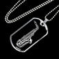 Musician Necklace Saxophone Silver Necklace Stainless Steel or 18k Gold Dog Tag 24" Chain-Express Your Love Gifts