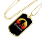 Musician Necklace Saxsquatch Necklace Stainless Steel or 18k Gold Dog Tag 24" Chain-Express Your Love Gifts