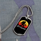 Musician Necklace Saxsquatch Necklace Stainless Steel or 18k Gold Dog Tag 24" Chain-Express Your Love Gifts