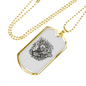 Musician Necklace Skull Deadly Jams Necklace Stainless Steel or 18k Gold Dog Tag 24" Chain-Express Your Love Gifts