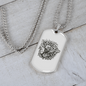 Musician Necklace Skull Deadly Jams Necklace Stainless Steel or 18k Gold Dog Tag 24" Chain-Express Your Love Gifts