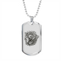 Musician Necklace Skull Deadly Jams Necklace Stainless Steel or 18k Gold Dog Tag 24" Chain-Express Your Love Gifts