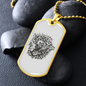 Musician Necklace Skull Deadly Jams Necklace Stainless Steel or 18k Gold Dog Tag 24" Chain-Express Your Love Gifts