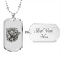 Musician Necklace Skull Deadly Jams Necklace Stainless Steel or 18k Gold Dog Tag 24" Chain-Express Your Love Gifts