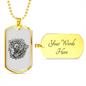 Musician Necklace Skull Deadly Jams Necklace Stainless Steel or 18k Gold Dog Tag 24" Chain-Express Your Love Gifts