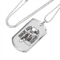 Musician Necklace Smoke Skeleton Guitar Necklace Stainless Steel or 18k Gold Dog Tag 24" Chain-Express Your Love Gifts