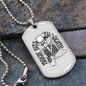 Musician Necklace Smoke Skeleton Guitar Necklace Stainless Steel or 18k Gold Dog Tag 24" Chain-Express Your Love Gifts