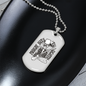 Musician Necklace Smoke Skeleton Guitar Necklace Stainless Steel or 18k Gold Dog Tag 24" Chain-Express Your Love Gifts