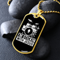 Musician Necklace Stickin' With Jesus Necklace Stainless Steel or 18k Gold Dog Tag 24" Chain-Express Your Love Gifts