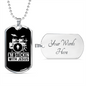 Musician Necklace Stickin' With Jesus Necklace Stainless Steel or 18k Gold Dog Tag 24" Chain-Express Your Love Gifts