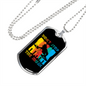 Musician Necklace Stop Music Necklace Stainless Steel or 18k Gold Dog Tag 24" Chain-Express Your Love Gifts