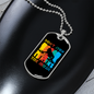 Musician Necklace Stop Music Necklace Stainless Steel or 18k Gold Dog Tag 24" Chain-Express Your Love Gifts