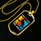 Musician Necklace Stop Music White Necklace Stainless Steel or 18k Gold Dog Tag 24" Chain-Express Your Love Gifts
