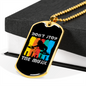 Musician Necklace Stop Music White Necklace Stainless Steel or 18k Gold Dog Tag 24" Chain-Express Your Love Gifts