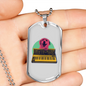 Musician Necklace Synth Dog Necklace Stainless Steel or 18k Gold Dog Tag 24" Chain-Express Your Love Gifts