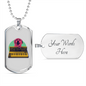 Musician Necklace Synth Dog Necklace Stainless Steel or 18k Gold Dog Tag 24" Chain-Express Your Love Gifts