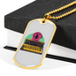 Musician Necklace Synth Dog Necklace Stainless Steel or 18k Gold Dog Tag 24" Chain-Express Your Love Gifts