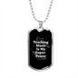 Musician Necklace Teaching Music Necklace Stainless Steel or 18k Gold Dog Tag 24" Chain-Express Your Love Gifts