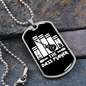 Musician Necklace The Bass Player Music White Necklace Stainless Steel or 18k Gold Dog Tag 24" Chain-Express Your Love Gifts