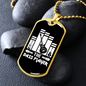 Musician Necklace The Bass Player Music White Necklace Stainless Steel or 18k Gold Dog Tag 24" Chain-Express Your Love Gifts