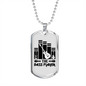 Musician Necklace The Bass Player TranspArent Necklace Stainless Steel or 18k Gold Dog Tag 24" Chain-Express Your Love Gifts