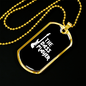 Musician Necklace The Bass Player White Necklace Stainless Steel or 18k Gold Dog Tag 24" Chain-Express Your Love Gifts