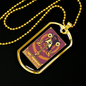 Musician Necklace The Bassist Necklace Stainless Steel or 18k Gold Dog Tag 24" Chain-Express Your Love Gifts