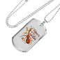 Musician Necklace Tiny Violin Necklace Stainless Steel or 18k Gold Dog Tag 24" Chain-Express Your Love Gifts
