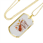 Musician Necklace Tiny Violin Necklace Stainless Steel or 18k Gold Dog Tag 24" Chain-Express Your Love Gifts