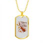 Musician Necklace Tiny Violin Necklace Stainless Steel or 18k Gold Dog Tag 24" Chain-Express Your Love Gifts