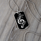 Musician Necklace Trebel Note Necklace Stainless Steel or 18k Gold Dog Tag 24" Chain-Express Your Love Gifts