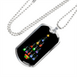 Musician Necklace Tree Necklace Stainless Steel or 18k Gold Dog Tag 24" Chain-Express Your Love Gifts