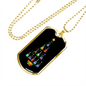 Musician Necklace Tree Necklace Stainless Steel or 18k Gold Dog Tag 24" Chain-Express Your Love Gifts