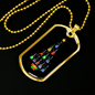 Musician Necklace Tree Necklace Stainless Steel or 18k Gold Dog Tag 24" Chain-Express Your Love Gifts