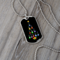 Musician Necklace Tree Necklace Stainless Steel or 18k Gold Dog Tag 24" Chain-Express Your Love Gifts