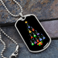 Musician Necklace Tree Necklace Stainless Steel or 18k Gold Dog Tag 24" Chain-Express Your Love Gifts