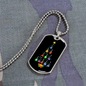 Musician Necklace Tree Necklace Stainless Steel or 18k Gold Dog Tag 24" Chain-Express Your Love Gifts