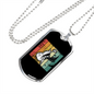 Musician Necklace Violin Retro Necklace Stainless Steel or 18k Gold Dog Tag 24" Chain-Express Your Love Gifts