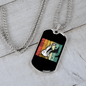Musician Necklace Violin Retro Necklace Stainless Steel or 18k Gold Dog Tag 24" Chain-Express Your Love Gifts