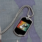 Musician Necklace Violin Retro Necklace Stainless Steel or 18k Gold Dog Tag 24" Chain-Express Your Love Gifts