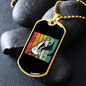 Musician Necklace Violin Retro Necklace Stainless Steel or 18k Gold Dog Tag 24" Chain-Express Your Love Gifts