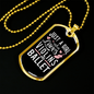 Musician Necklace Violinist Ballet Necklace Stainless Steel or 18k Gold Dog Tag 24" Chain-Express Your Love Gifts