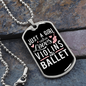 Musician Necklace Violinist Ballet Necklace Stainless Steel or 18k Gold Dog Tag 24" Chain-Express Your Love Gifts
