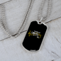 Musician Necklace Without Music B Flat Necklace Stainless Steel or 18k Gold Dog Tag 24" Chain-Express Your Love Gifts