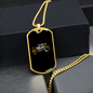 Musician Necklace Without Music B Flat Necklace Stainless Steel or 18k Gold Dog Tag 24" Chain-Express Your Love Gifts