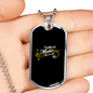Musician Necklace Without Music B Flat Necklace Stainless Steel or 18k Gold Dog Tag 24" Chain-Express Your Love Gifts