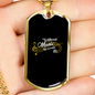 Musician Necklace Without Music B Flat Necklace Stainless Steel or 18k Gold Dog Tag 24" Chain-Express Your Love Gifts