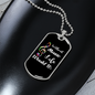 Musician Necklace Without Music Life is Bb Necklace Stainless Steel or 18k Gold Dog Tag 24" Chain-Express Your Love Gifts