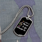 Musician Necklace Without Music Life is Bb Necklace Stainless Steel or 18k Gold Dog Tag 24" Chain-Express Your Love Gifts