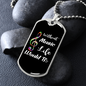 Musician Necklace Without Music Life is Bb Necklace Stainless Steel or 18k Gold Dog Tag 24" Chain-Express Your Love Gifts